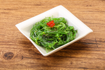 Asian traditional chukka salad in the bowl