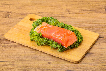 Salmon fillet slice for cooking