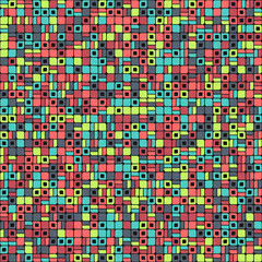 Fototapeta premium Abstract Geometric Pattern generative computational art illustration