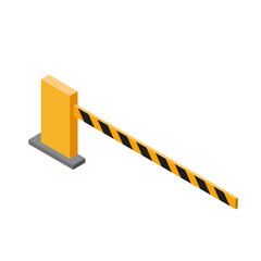 Isometric vector illustration of boom gate. © AlexandraDaryl