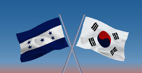 韓国とホンジュラスの国旗