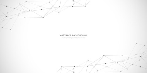 Abstract geometric background with connecting dots and lines. Abstract plexus texture and communication concept