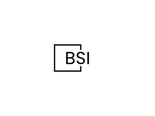Fototapeta premium BSI Letter Initial Logo Design Vector Illustration