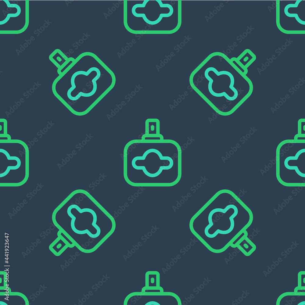 Canvas Prints Line Perfume icon isolated seamless pattern on blue background. Vector