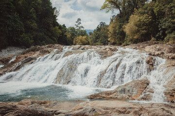 Fototapeta na wymiar Manorah Waterfall National Park in Phatthalung,Thailand