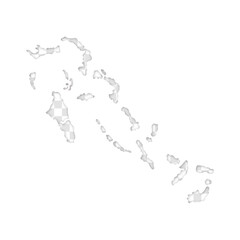 transparent silhouette of Bahamas map with shadow