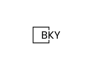 BKY letter initial logo design vector illustration