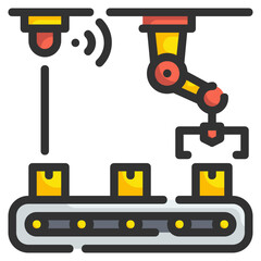 sensor automation line icon