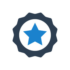 Medal badge icon vector graphic illustration