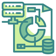 Obraz premium data management blue line icon