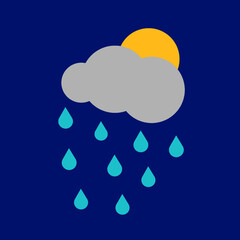 Illustration: sky sun cloud drops