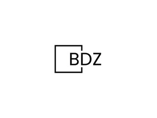 BDZ Letter Initial Logo Design Vector Illustration
