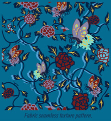 Obraz premium Seamless patterns texture art of flowers.