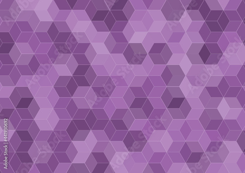 紫色の六角形を敷き詰めた幾何学模様背景 Abstract Poster Abstra 心太