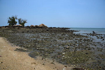 leerer Strand in Chonburi, Thailand