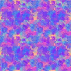 Colored paint strokes, stains. Seamless pattern. Impressionistic wallpaper. Artistic background.