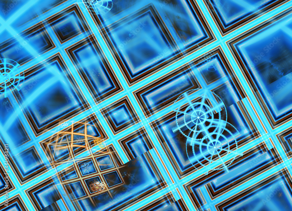 Aufkleber technological textured background. fractal graphics. science and technology concept.