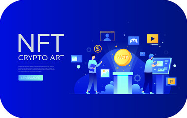 sale of art painting with nft cryptocurrency