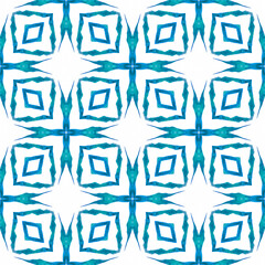Medallion seamless pattern. Blue energetic boho