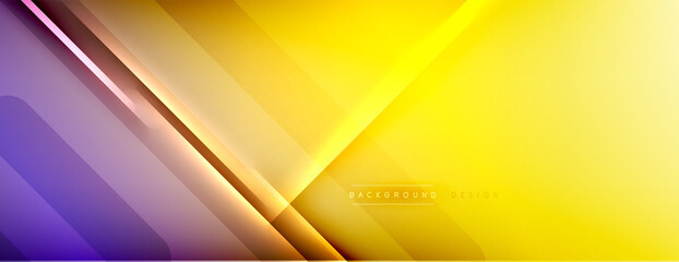 Abstract background - lines composition created with lights and shadows. Technology or business digital template. Trendy simple fluid color gradient abstract background with dynamic