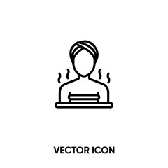 Sauna vector icon . Modern, simple flat vector illustration for website or mobile app.Spa symbol, logo illustration. Pixel perfect vector graphics