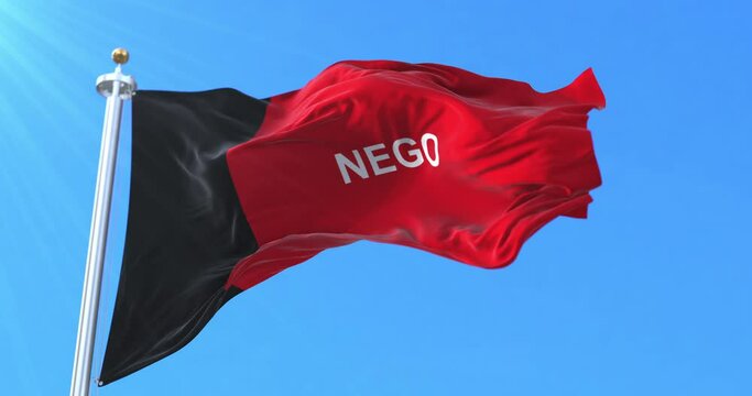 Paraiba state flag, Brazil. Loop