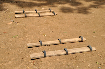 Bakiak - The long sandals made of wood used in Indonesia's independence celebration competition
