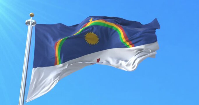 Pernambuco state flag, Brazil. Loop