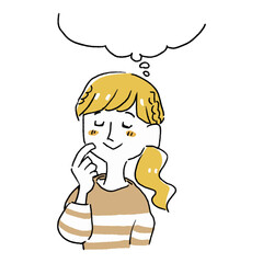 前向きな想像をする女性