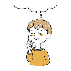 前向きな想像をする男の子