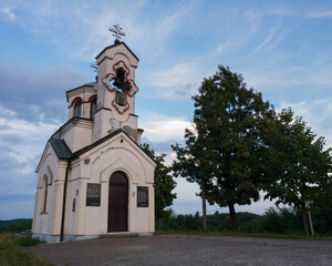 Fototapeta premium Orthodox Church of the Holy Prince Jovan Vladimir, a memorial to the fallen soldiers in the 1992 war at the Lipa location on the Vučijak mountain