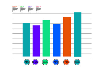 2d rendering Stock market online business concept. business Graph 
