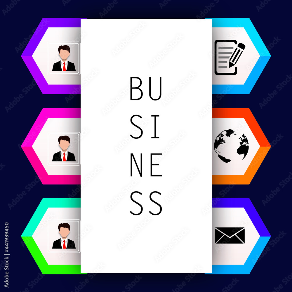 Poster 2d digital abstract business networking background