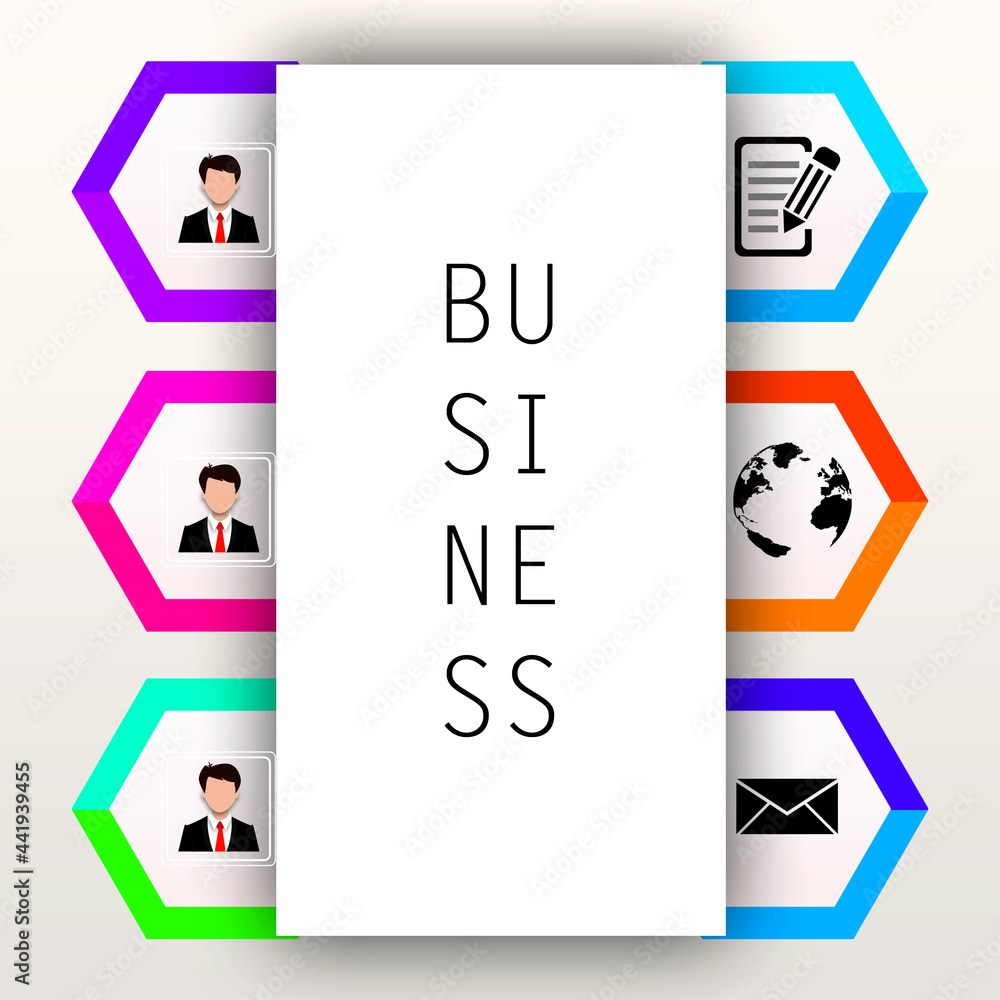 Poster 2d digital abstract business networking background