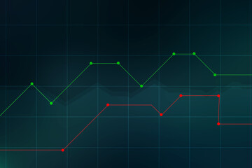 2d rendering Stock market online business concept. business Graph 
