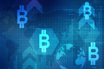 2d rendering bitcoin sign currency
