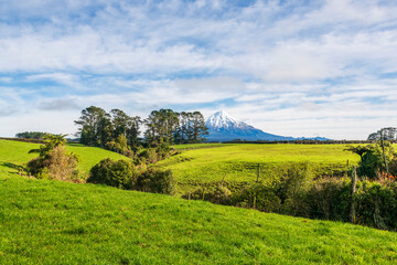 Fototapeta premium View of Mount Taranaki in New Plymouth, New Zealand
