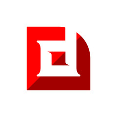 Initial letter d logo template with modern sporty illustration in flat design monogram symbol