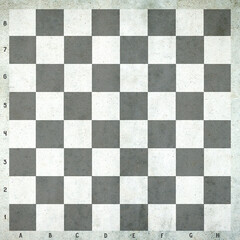 Concrete empty checkerboard. Sport. Competitions. Chess. Background Education.