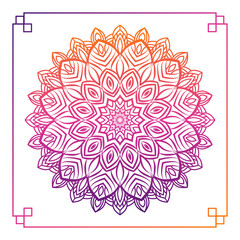 Mandala Lace Ornament. Vector illustration.