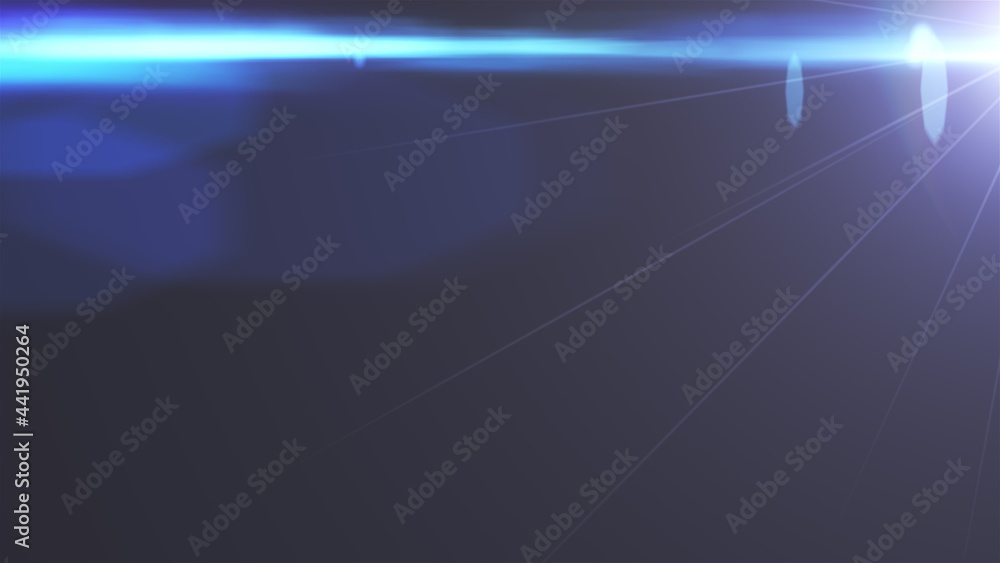 Poster realistic optical lens flare effect, computer generated. 3d rendering of flash lights, natural light