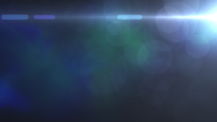 Realistic optical lens flare effect, computer generated. 3d rendering of flash lights, natural lighting lamp rays effect, light pulses and glow