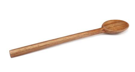 Wooden spoon isolated on white. Cooking utensil