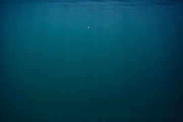 ocean water blue background underwater rays sun / abstract blue background nature water