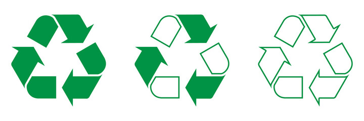 Recycle green vector logo