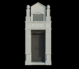 3d Render Building Structure On Isolated