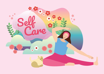 Obraz na płótnie Canvas self care concept