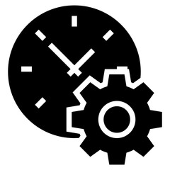 time solid glyph icon