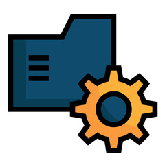 folder filled outline icon