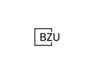 BZU letter initial logo design vector illustration